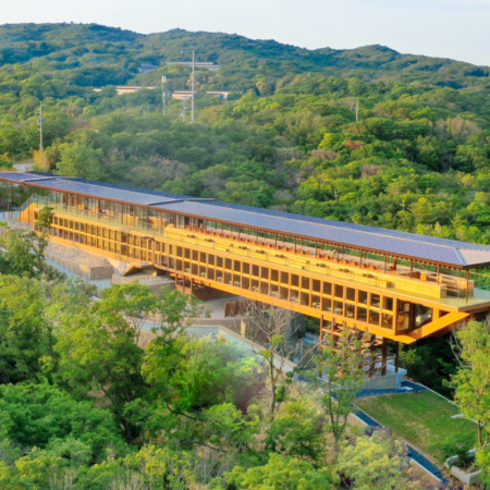 Awaji Island Wellness & Zen Retreat Zenbo Seinei meditation retreat designed by Shigeru Ban in Awaji Island nature